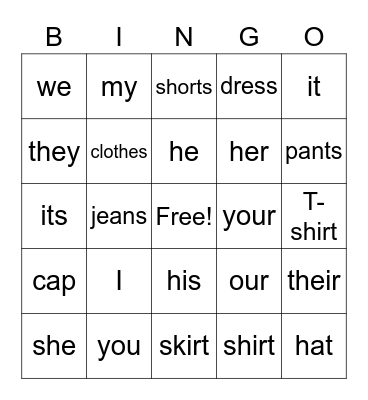 Bingo Card