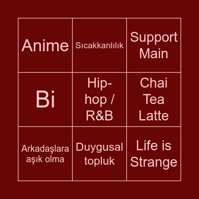 Lavayım Bingo Card