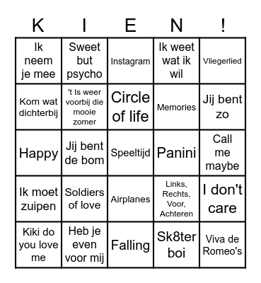 HAPPY FAMILY Bingo Card
