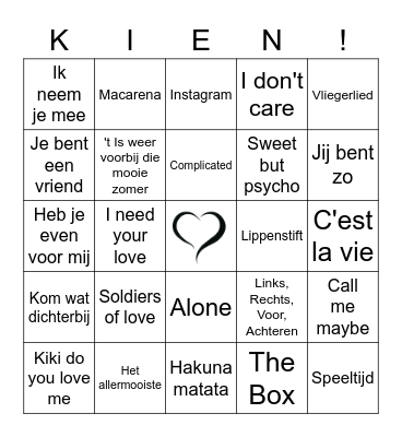 HAPPY FAMILY Bingo Card