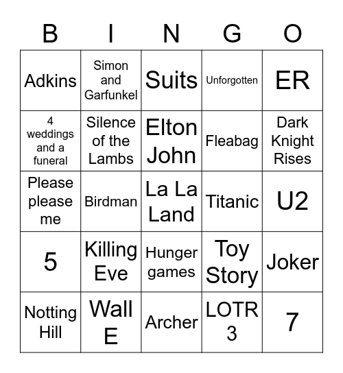 Jingle Bells Bingo Card