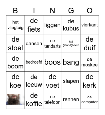 Beschrijf een voorwerp Bingo Card