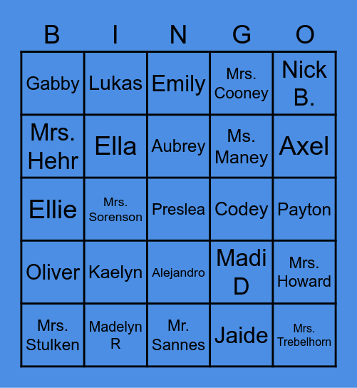 Last Week Of 5th Grade BINGO Game! Bingo Card