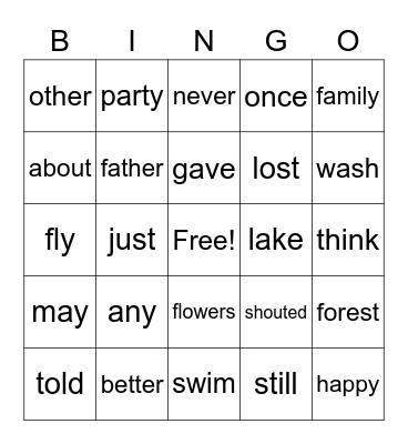 BINGO #3 Bingo Card