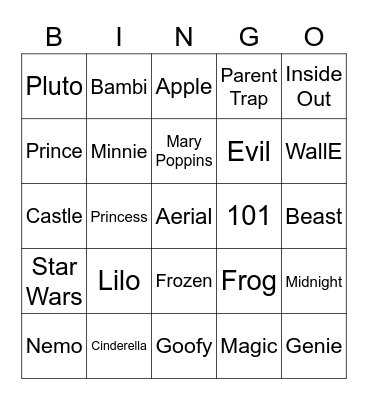 Name: Bingo Card