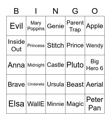 Name: Bingo Card