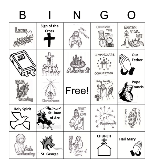 Church Year Bingo!!!! Bingo Card