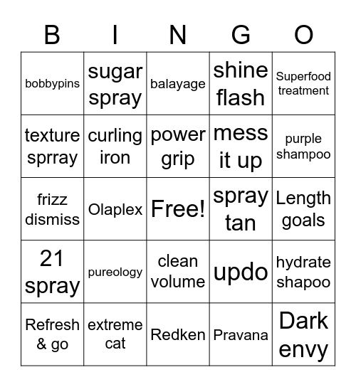 SALON + CO BINGO Card