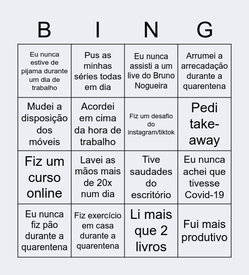 Ignite Bingo Card