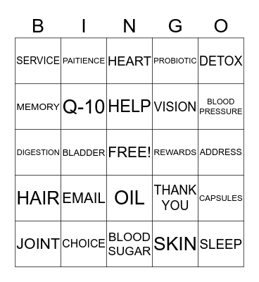 Customer Service Week 2014 Bingo Card