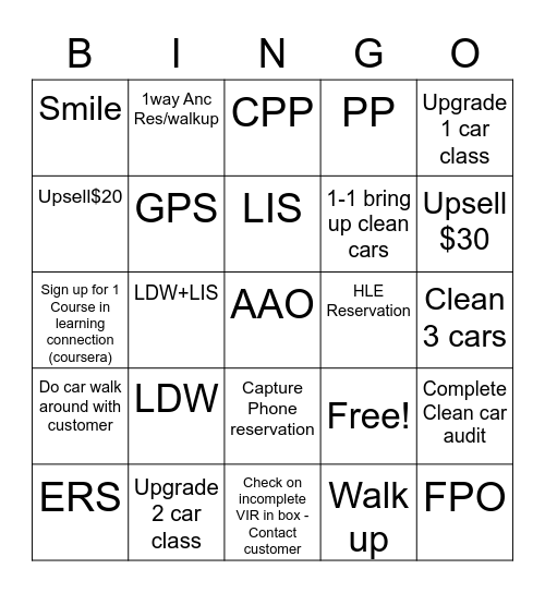 FBX Hertz Bingo Card