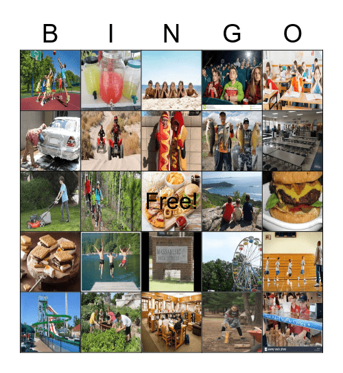 Summer Fun Bingo Card