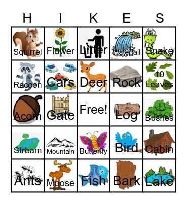 North Carolina Adventures Bingo Card