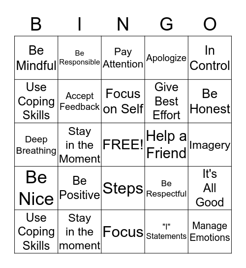 Bingo Evolve Bingo Card
