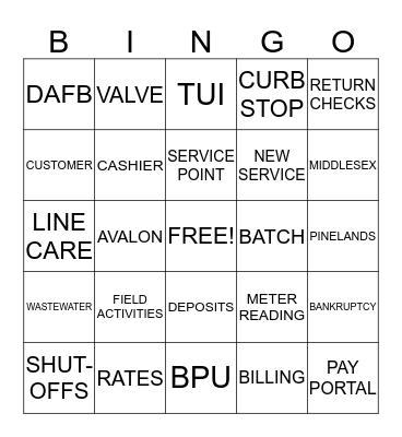 CUSTOMER SERVICE APPRECIATION WEEK Bingo Card