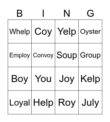 Zaid Bingo Wk 5 Bingo Card