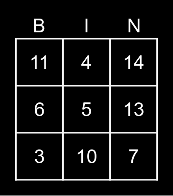FIN-FUN Bingo Card
