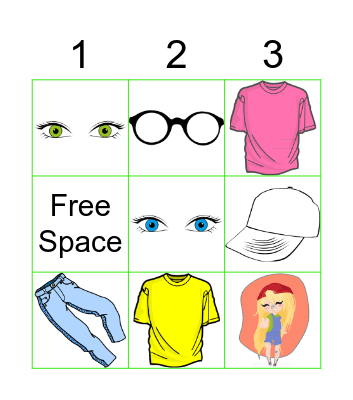 Description Bingo Card