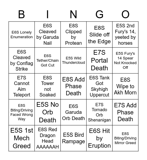 Soup Pot Eden's Verse Bingo Card