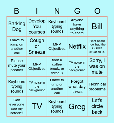 Remote Bingo Card
