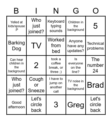 Remote Bingo Card