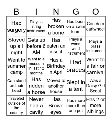 Bingo Card