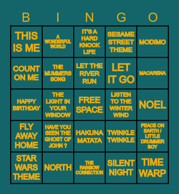 NOBILE BINGO Card