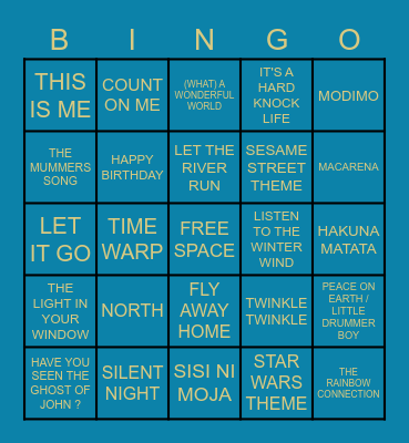 NOBILE BINGO Card
