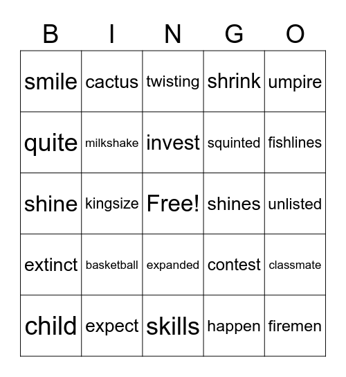 Wilson 3-4 Review Bingo Card