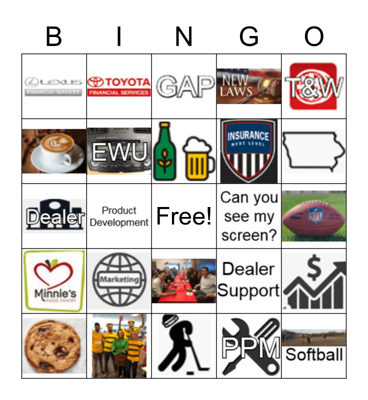 Insurance Bingo Card