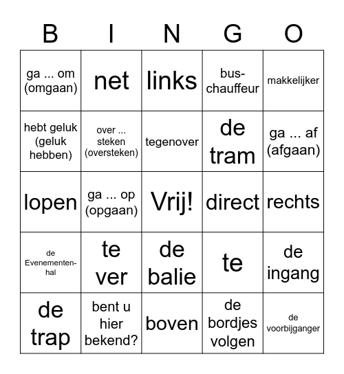 H12: Naar de Evenementenhal Bingo Card