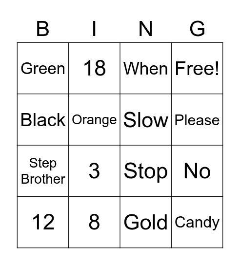 ASL Bingo Card