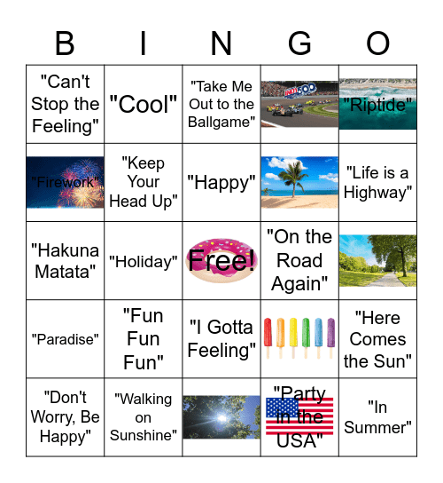 Summer Bingo Card