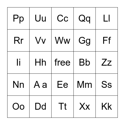 ABC BINGO Card