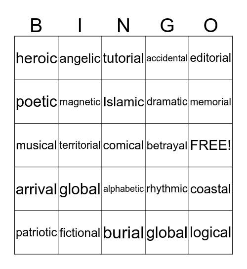 Bingo Card