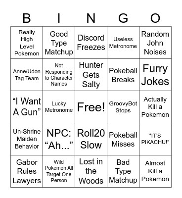 PokeBingo Card