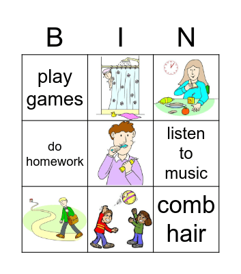 DAILY ROUTINE Bingo Card