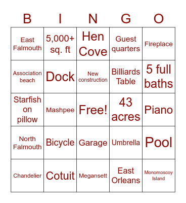 Robert Paul Connect the Dots Bingo Card
