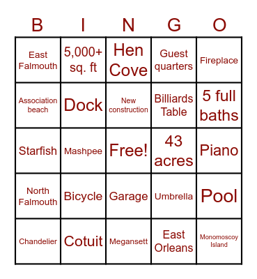 Robert Paul Connect the Dots Bingo Card