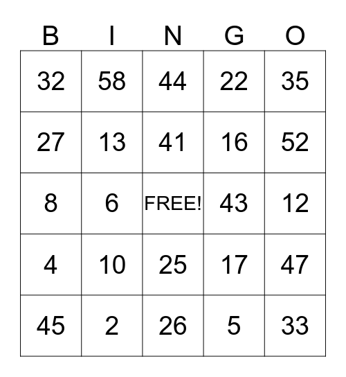 Happy Halloween! Bingo Card