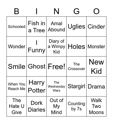 TJMS Library Bingo Card