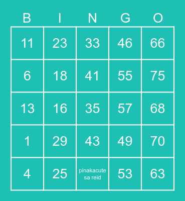 R A I L E I G H Bingo Card