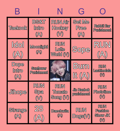 Bangtan Babes Bingo Card