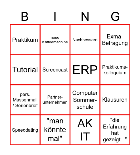 Teammeeting 4.0 Bingo Card