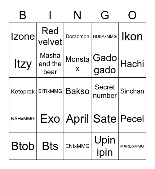 MOMOGI MANTAP Bingo Card