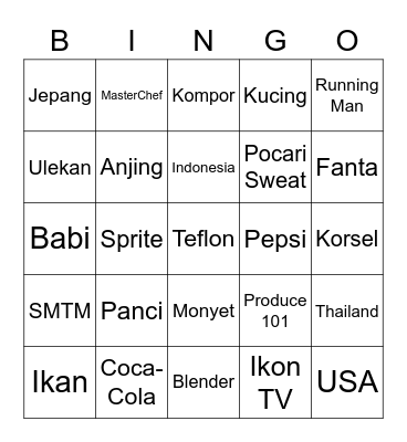 MMG Bingo Card