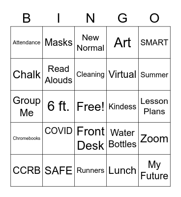 All Staff Training Bingo Card