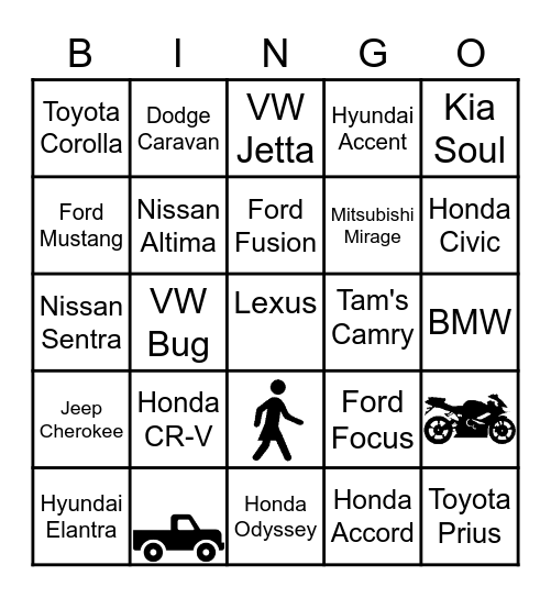 Curbside Pick-Up Bingo Card