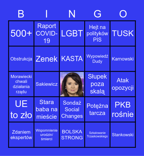 Wiadomości TVPis Bingo Card