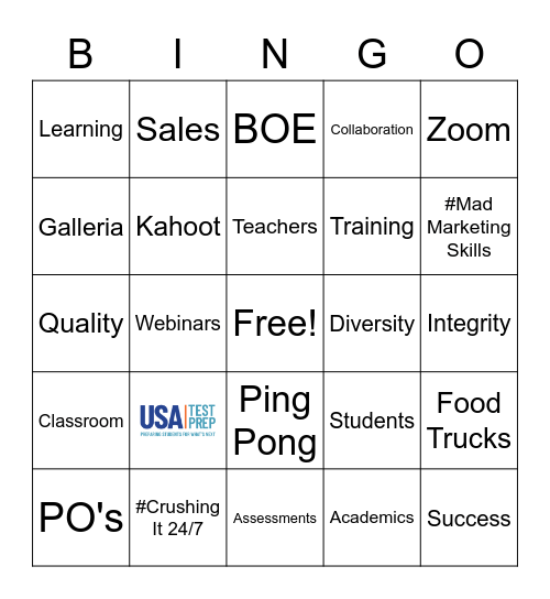 USATestprep Bingo Card